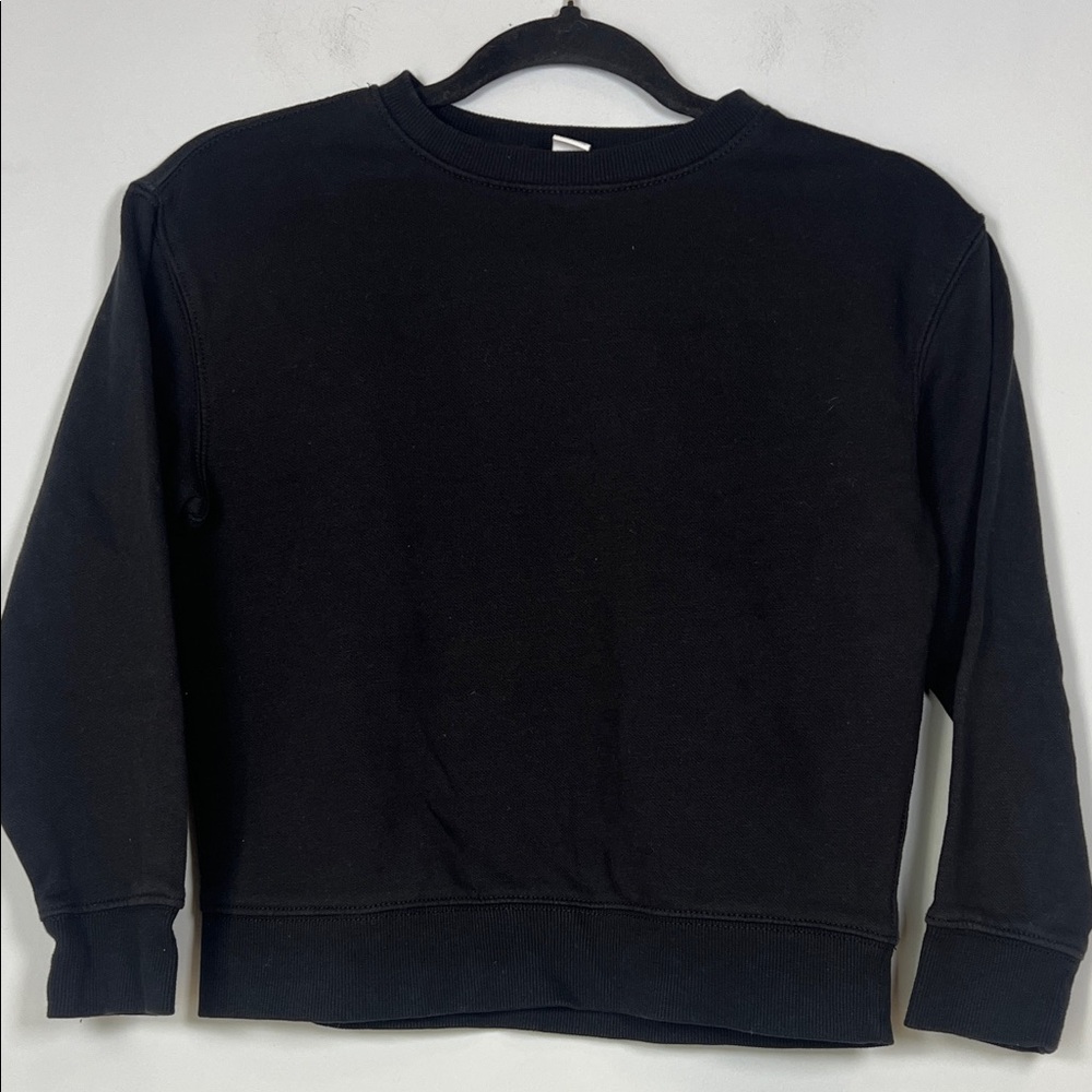 Old Navy Kids Basic Classic Black Crewneck Sweatshirt Unisex Size Medium